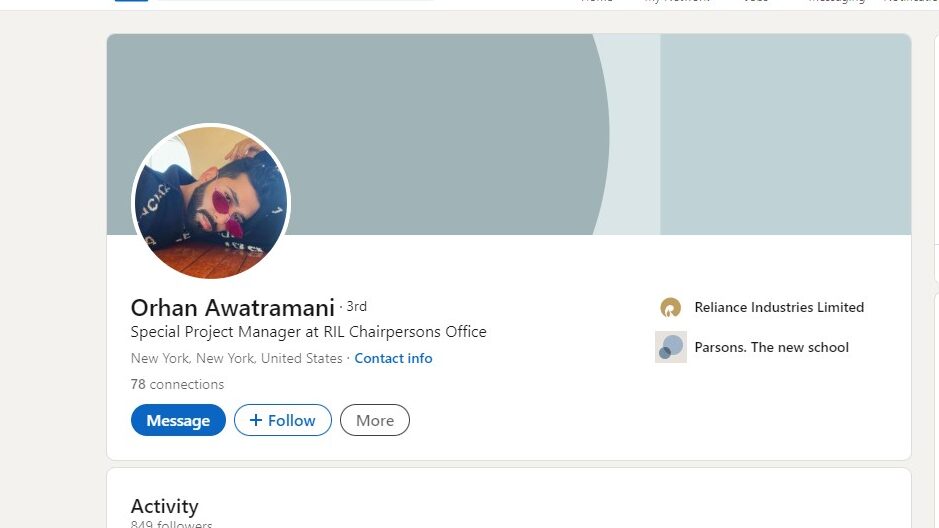 Orry Awatramani LinkedIN